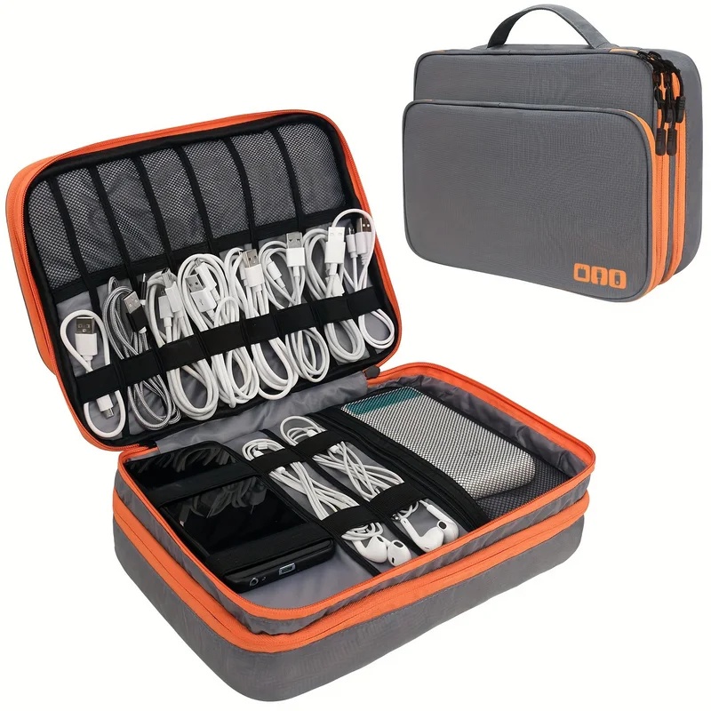 Multi-Layer Electronic Organiz - Tech Accessories Case recension och pris
