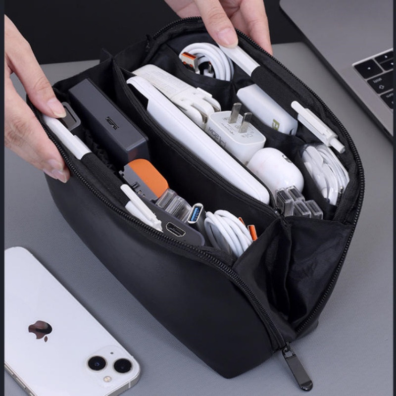 PU Tech Organizer Pouch Travel - Tech Accessories Storage recension och pris