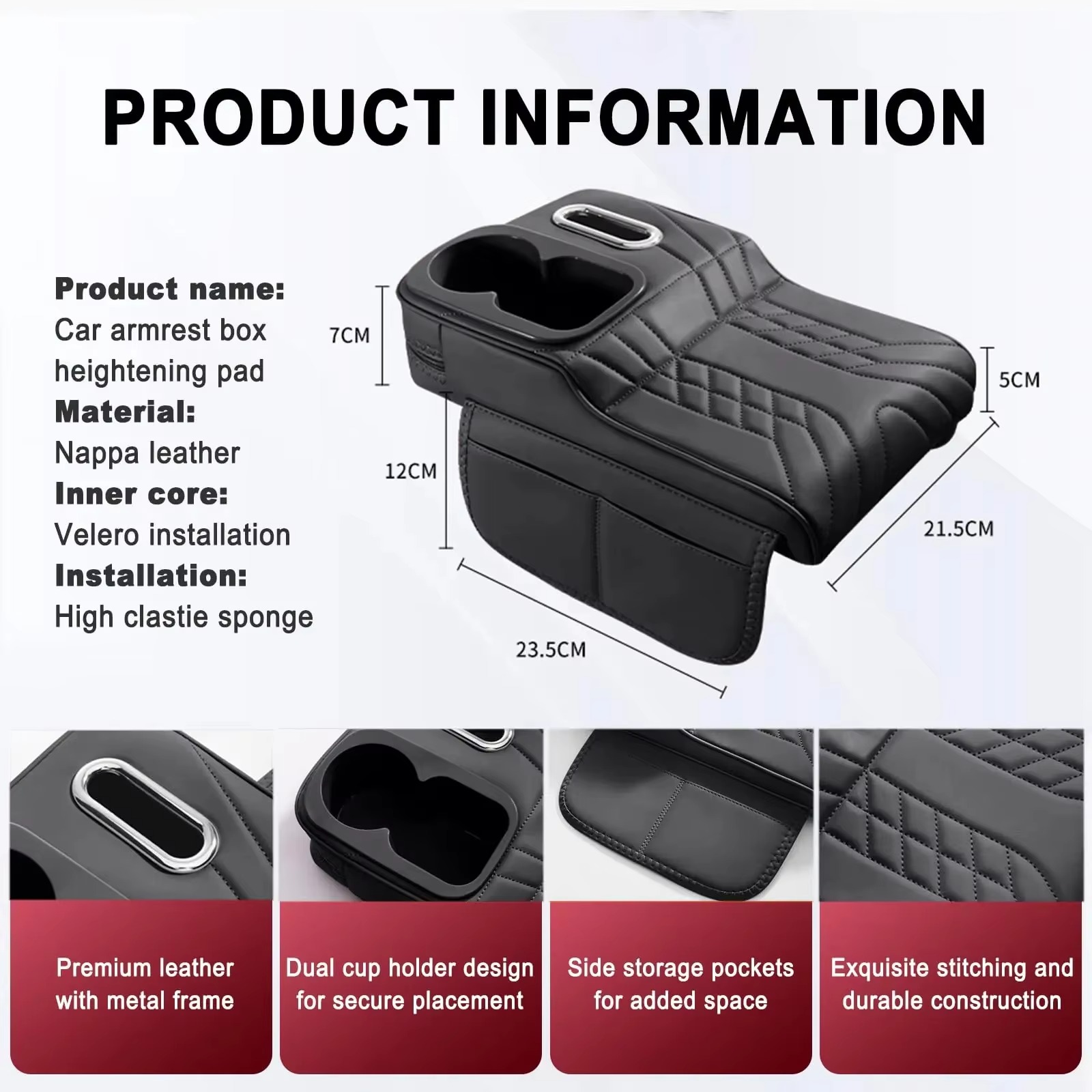 Car Armrest Box Heightening Pa - Tech Car Accessories recension och pris